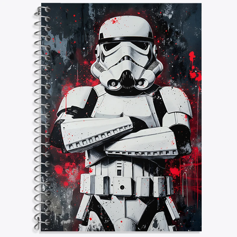 دفتر زبان 50 برگ خندالو مدل سه خط طرح جنگ ستارگان (Star Wars) کد N3559