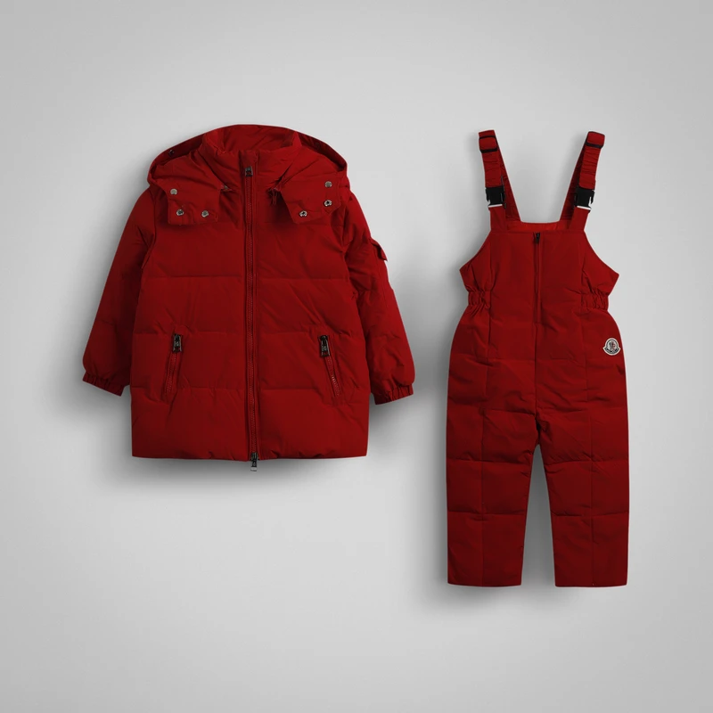 ست سرهمی و کاپشن دخترانه مون کلر مدل aa32