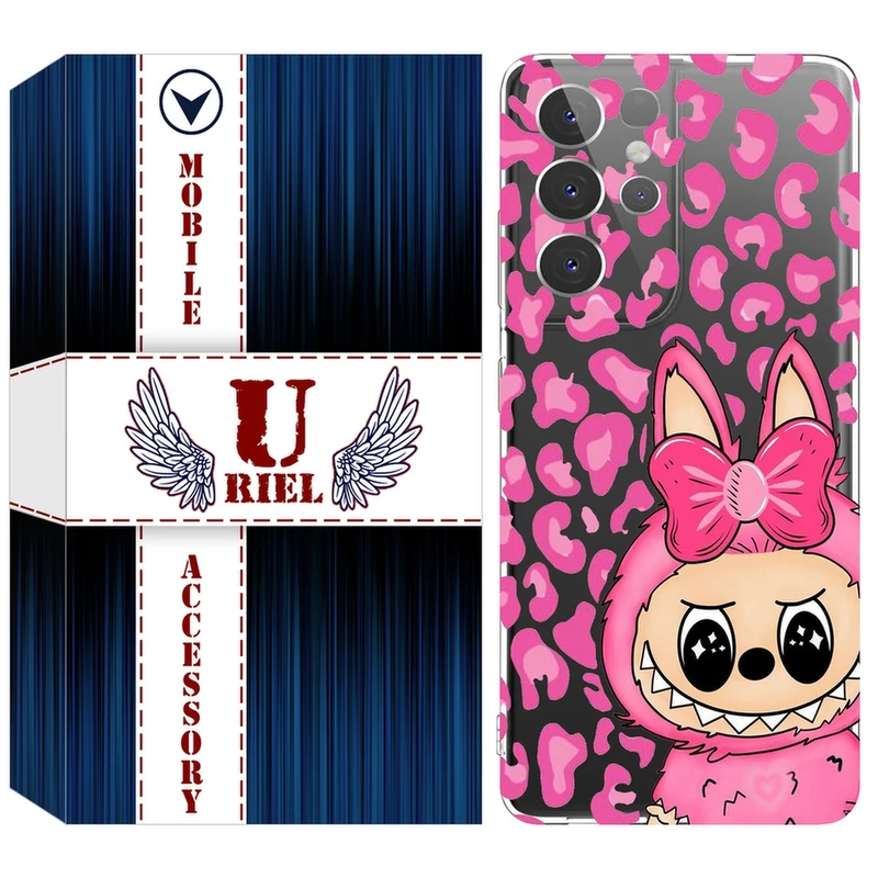 کاور یوریل مدل Clear کد 107 طرح لبوبو مناسب برای گوشی موبایل سامسونگ Galaxy S21 Ultra