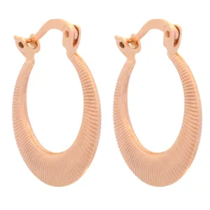 گوشواره طلا 18 عیار زنانه طلای مستجابی مدل حلقه ای رز کد 65