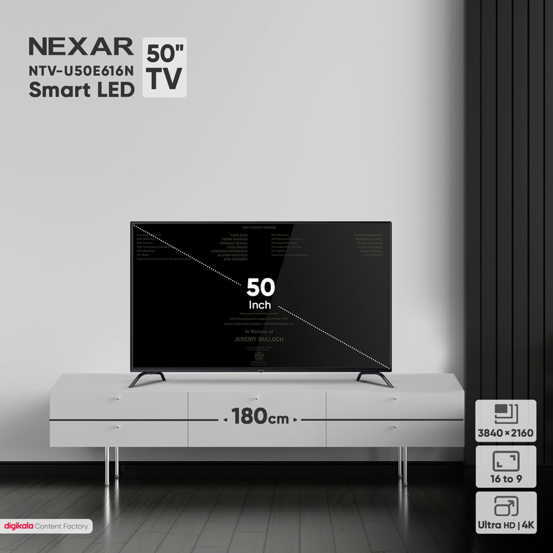 تلویزیون ال ای دی هوشمند نكسار مدل NTV-U50E616N سایز 50 اینچ تلویزیون ال ای دی هوشمند نكسار مدل NTV-U50E616N سایز 50 اینچ
