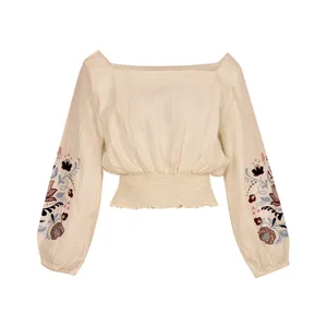 بلوز آستین بلند زنانه بادی اسپینر مدل 3767 کد 1 رنگ سفید