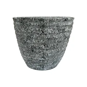 گلدان سفالی مدل شیاردار