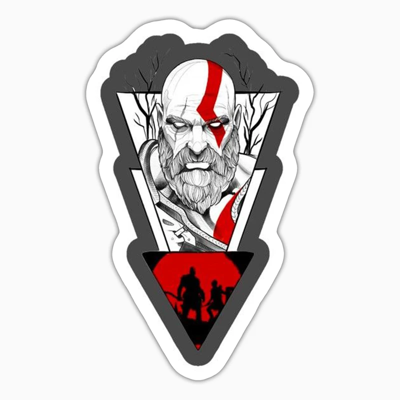 استیکر لپ تاپ و موبایل بووم طرح بازی مدل خدای جنگ کد UV092