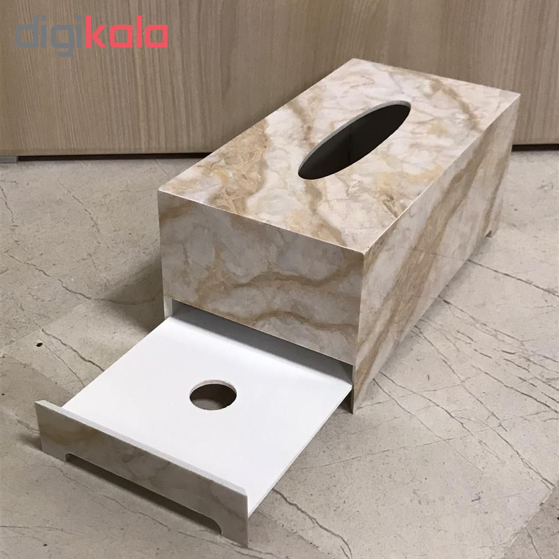 ست سطل و جعبه دستمال کاغذی طرح سنگ مدل 001AL ست سطل و جعبه دستمال کاغذی طرح سنگ مدل 001AL