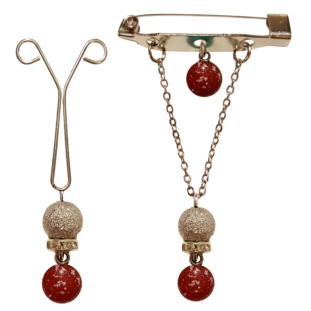 ست گل سینه و گیره روسری کد PM ST 30