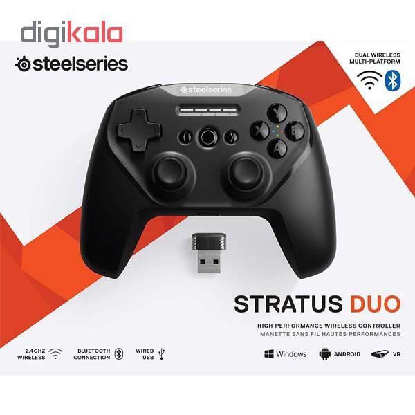 دسته بازی وایرلس استیل سریز مدل Stratus DUO