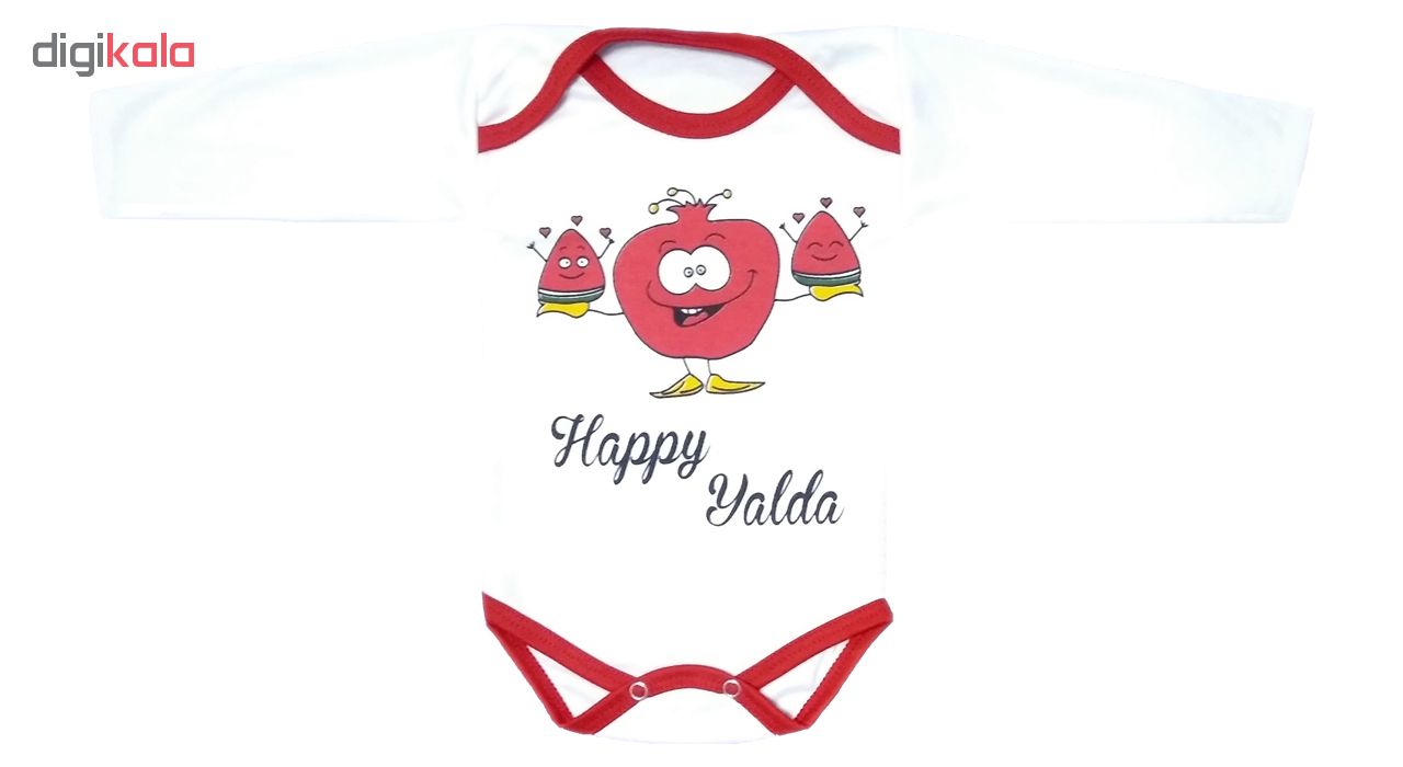 ست 3 تکه لباس نوزادی طرح Happy Yalda