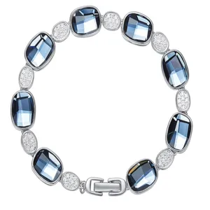 دستبند نقره زنانه کد GB3250 با سنگ سواروسکی