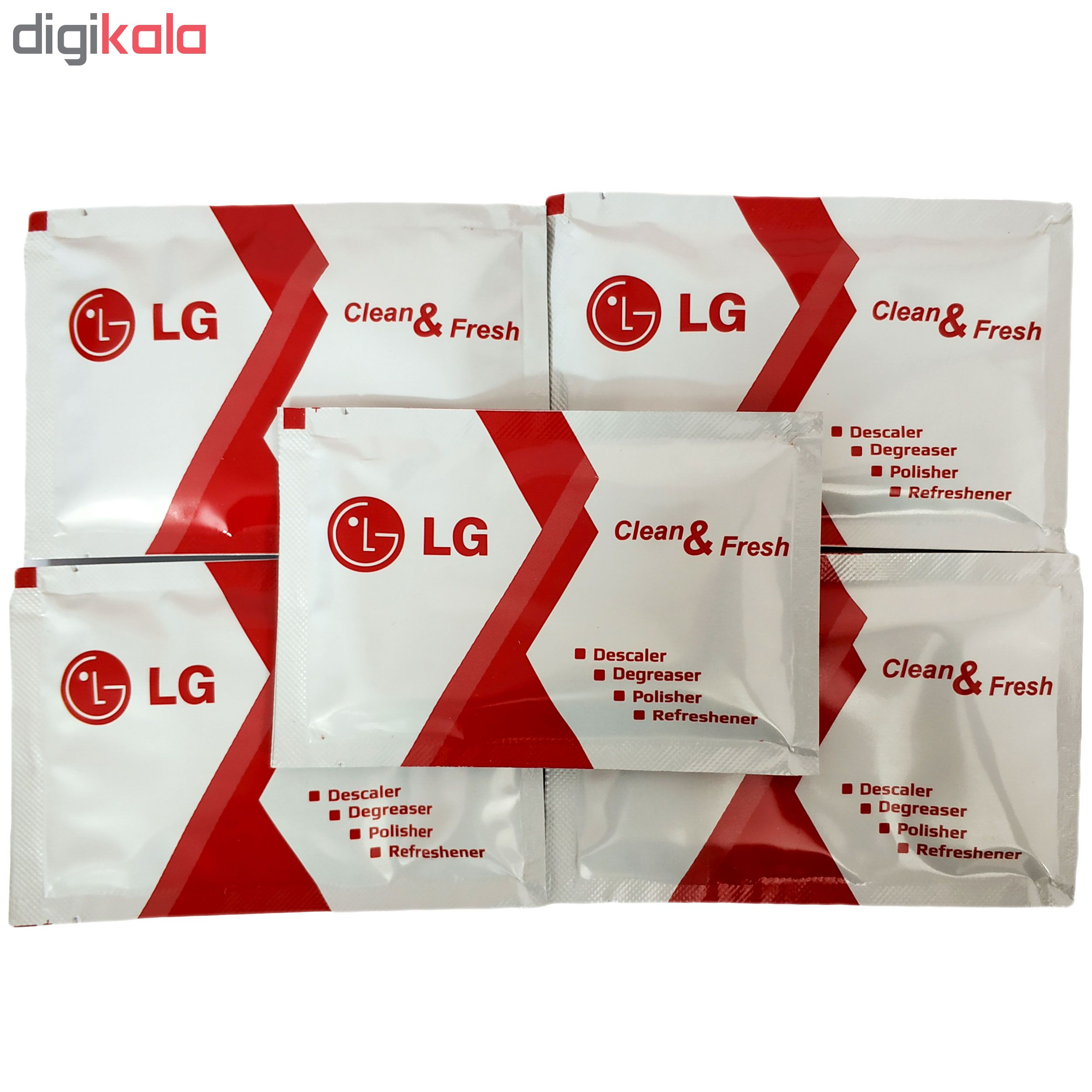 پودر جرم گیر ماشین ظرفشویی ال جی مدل G1 بسته 5 عددی
