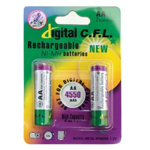 باتری قلمی قابل شارژ دیجیتال سی.اف.ال مدل NM4550 بسته 2 عددی