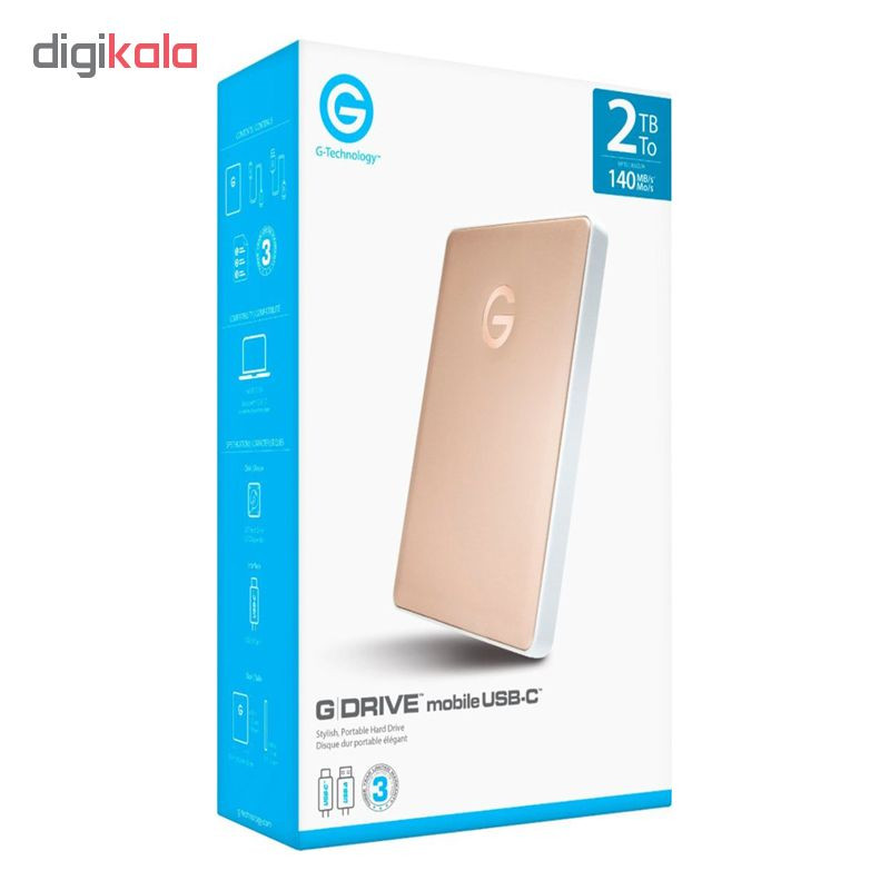 هارد اکسترنال جی - تکنولوژی مدل GDrive 0G10340 ظرفیت 2 ترابایت