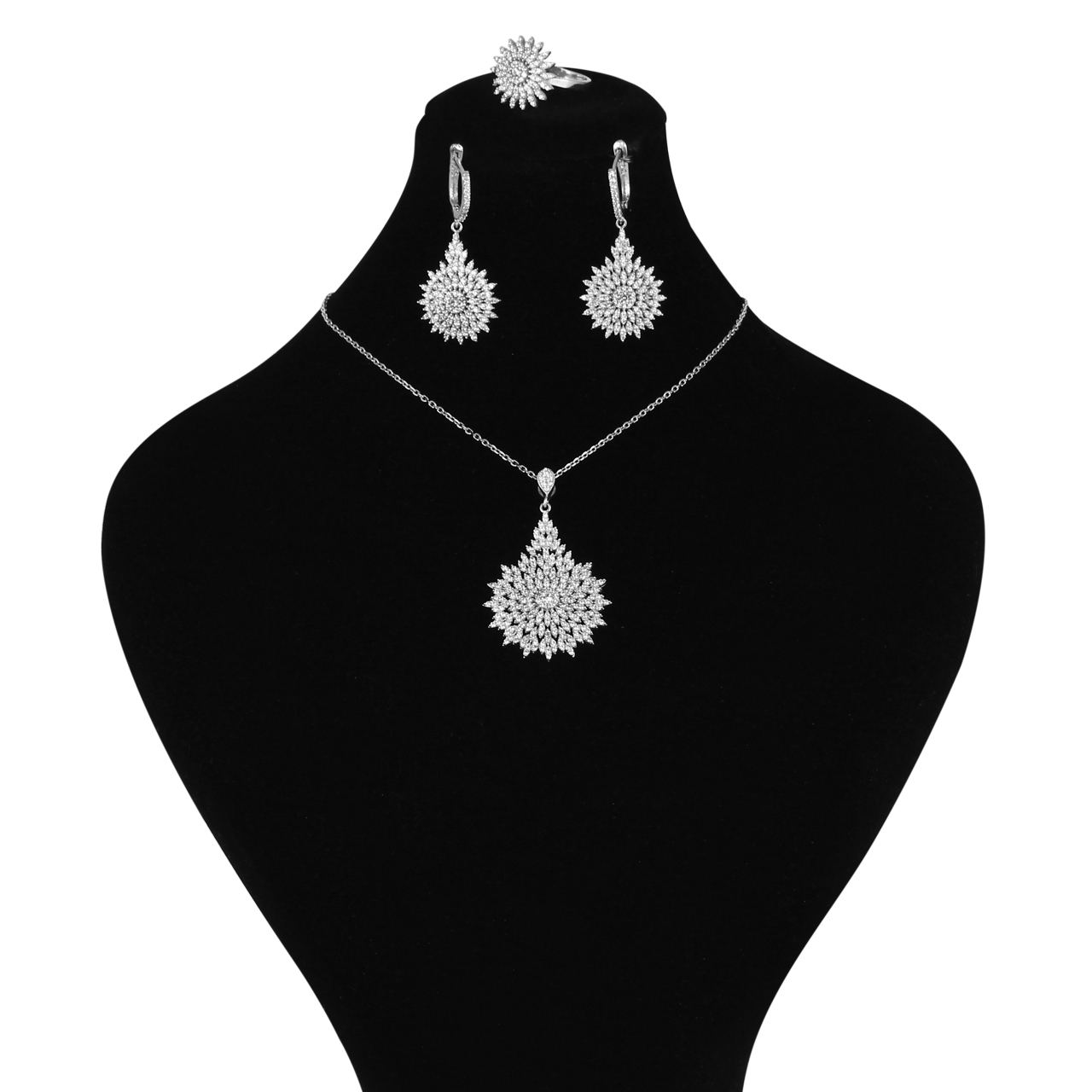 نیم ست نقره زنانه مد و کلاس کد 1000454