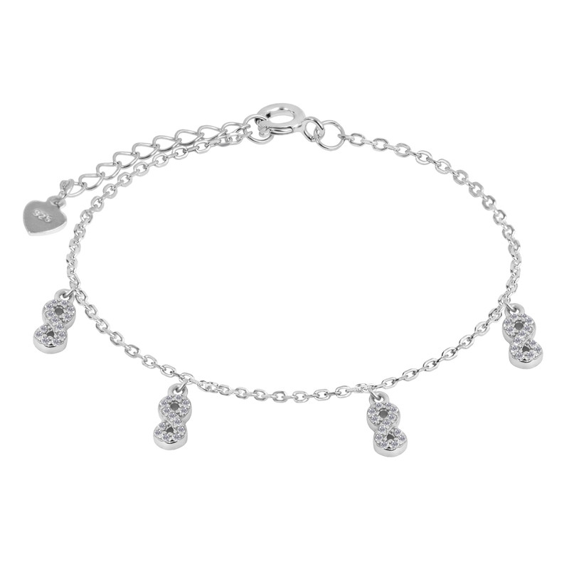 دستبند نقره زنانه اقلیمه کد DN436