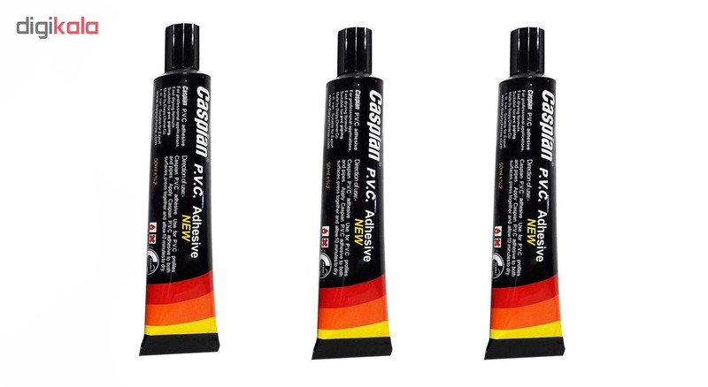 چسب پی وی سی کاسپین مدل P50 حجم 50 میلی لیتر بسته 3 عددی