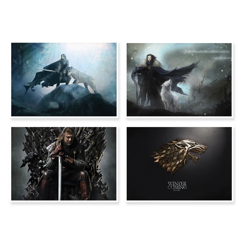 پوستر طرح game of thrones کد A-1018 مجموعه 4 عددی