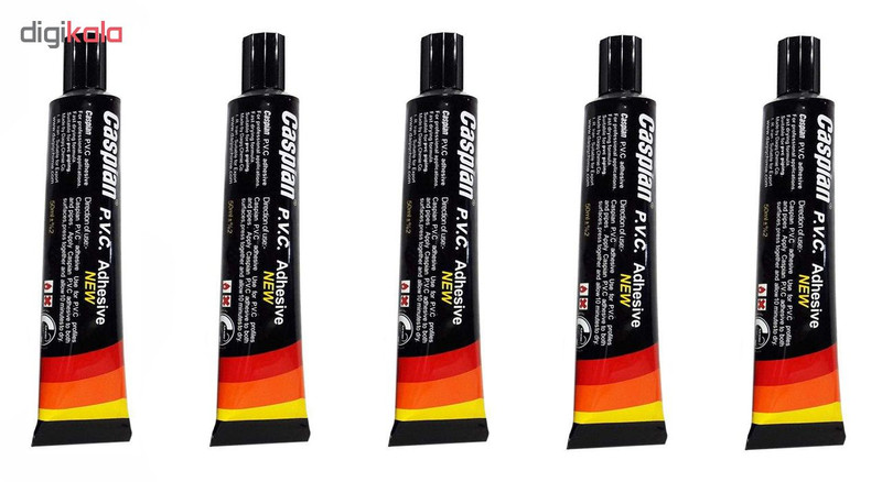 چسب پی وی سی کاسپین مدل P50 حجم 50 میلی لیتر بسته 5 عددی