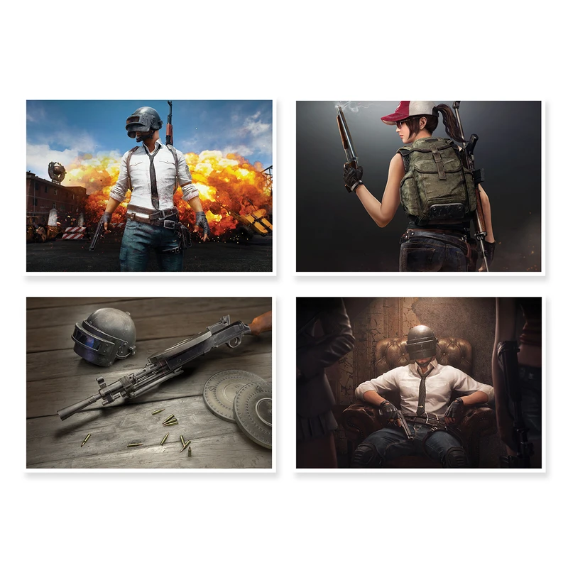 پوستر طرح PUBG کد A-1026 مجموعه 4 عددی