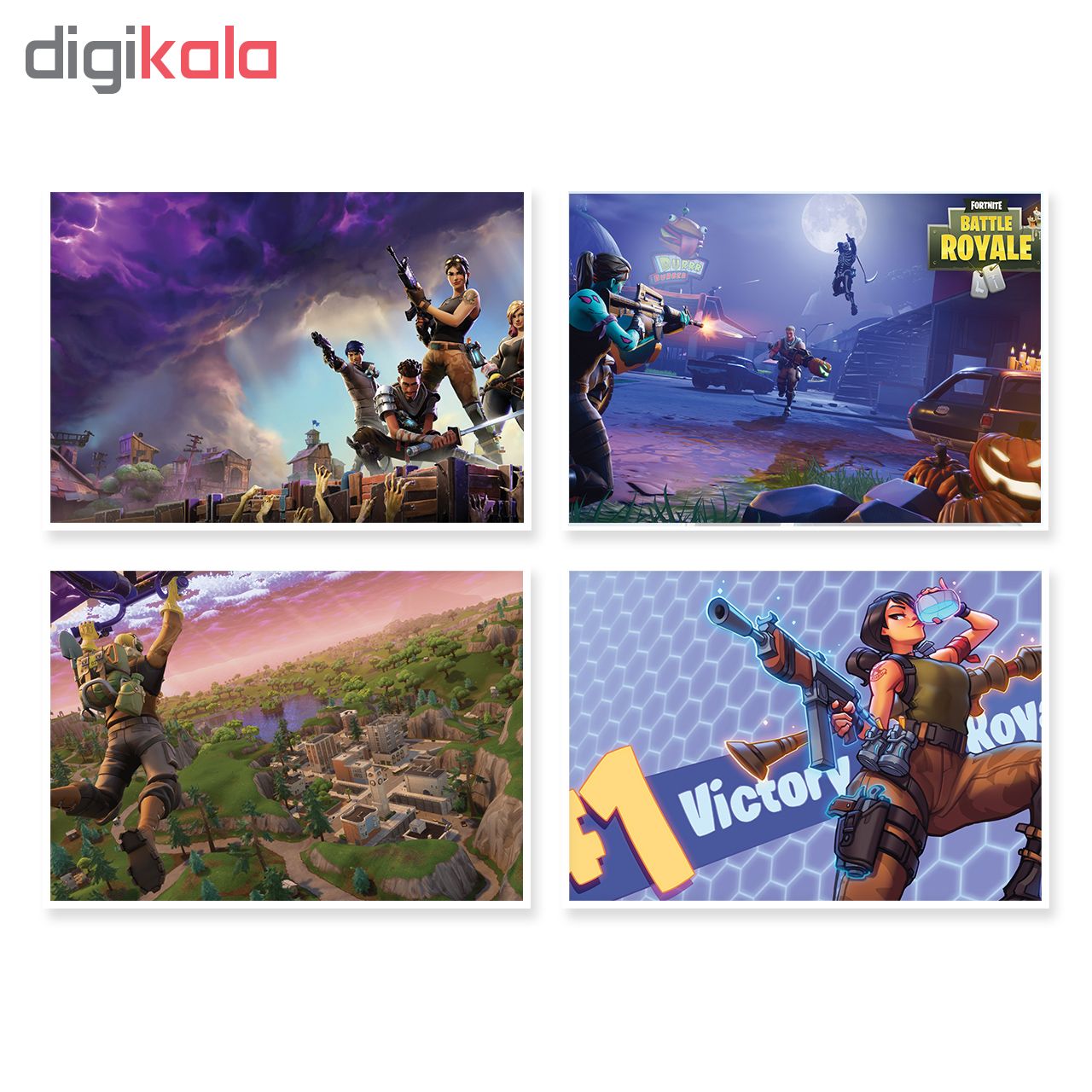 پوستر طرح Fortnite کد A-1032 مجموعه 4 عددی