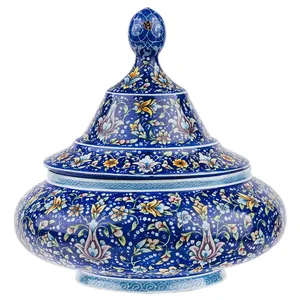 شکلات خوری مسی میناکاری شده اثر شیرازی مدل بشقاب پرنده طرح 1