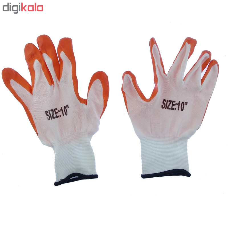 دستکش ایمنی کد 10 بسته 4 عددی