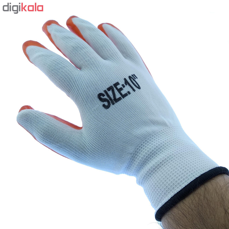 دستکش ایمنی کد 10 بسته 24 عددی