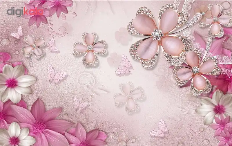 پوستر دیواری سه بعدی طرح گل کد 2118604