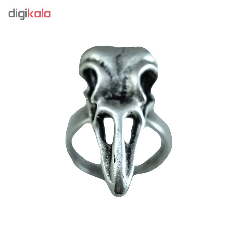 انگشتر مردانه طرح جمجمه پرنده کد KAL2