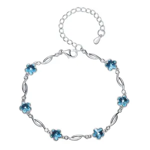 دستبند نقره زنانه کد GB6150 با سنگ سواروسکی