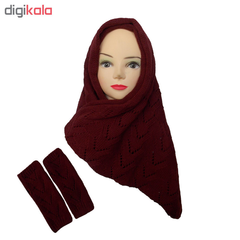 ست شالگردن و ساق دست زنانه سام کد SHA-20617