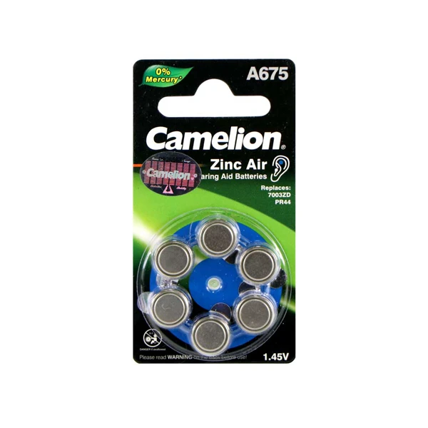 باتری سمعک کملیون مدل A675 بسته 60 عددی