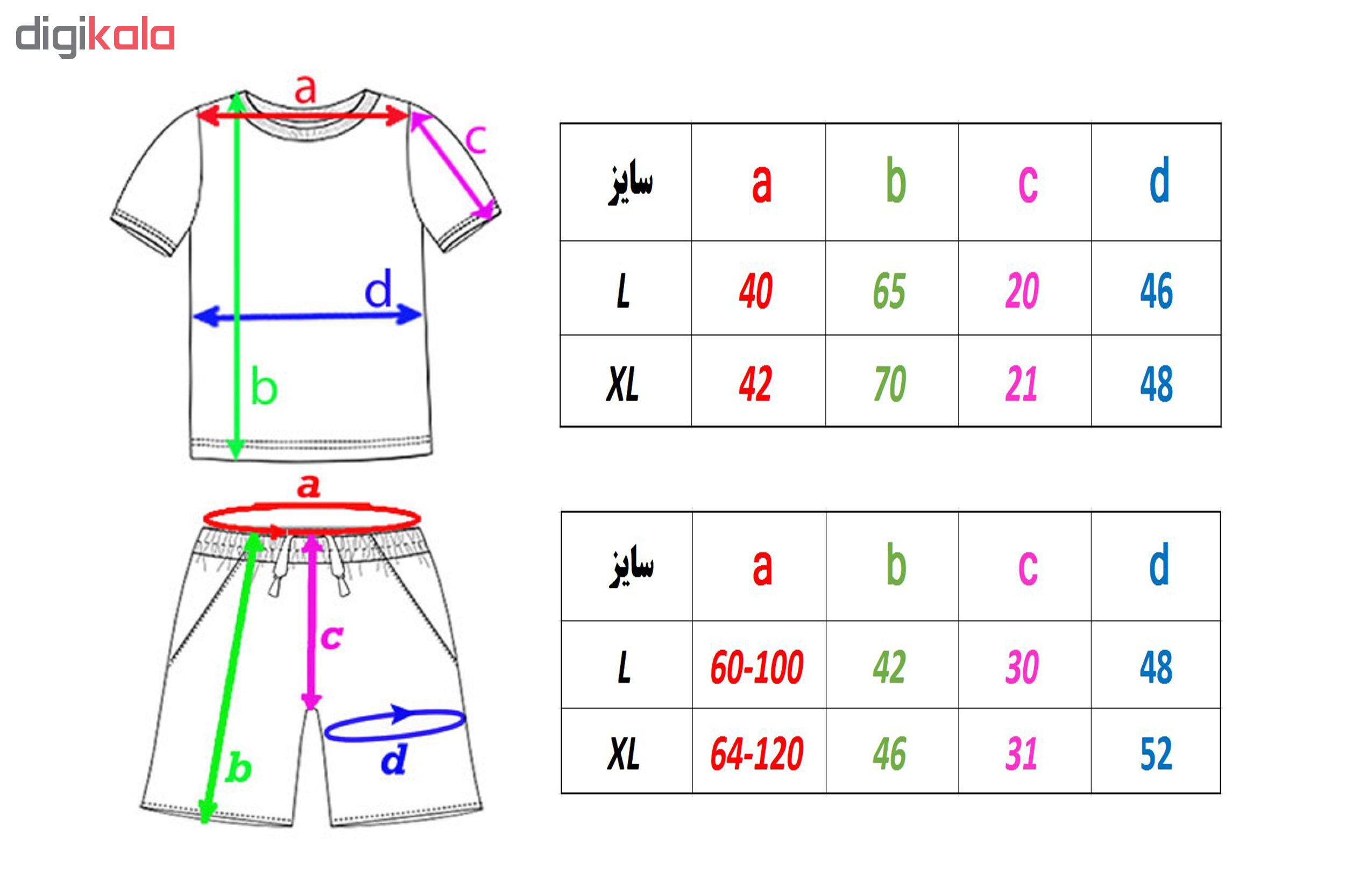 ست پیراهن و شورت ورزشی مردانه کد UB-BL