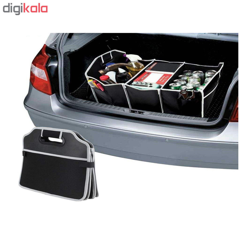 نظم دهنده صندوق عقب خودرو کد 0118 به همراه کیف نگهدارنده نوشیدنی