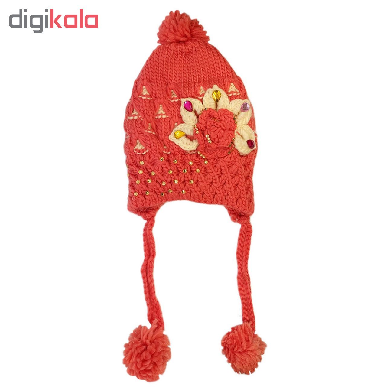 ست کلاه و شال گردن دخترانه کد FLOWER_PEDS22 -  - 3