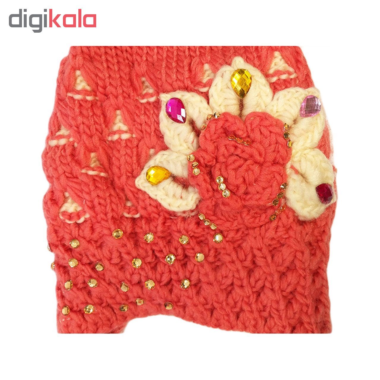 ست کلاه و شال گردن دخترانه کد FLOWER_PEDS22 -  - 5