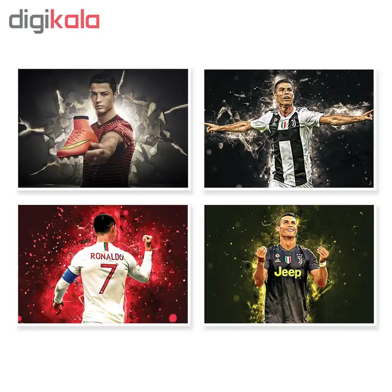 پوستر طرح رونالدو کد A-1097 مجموعه 4 عددی