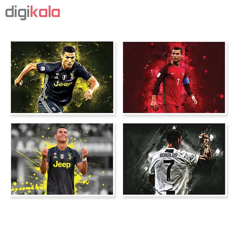پوستر طرح رونالدو کد A-1098 مجموعه 4 عددی