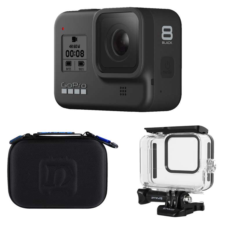 دوربین فیلم برداری ورزشی گوپرو مدل HERO8 Black به همراه لوازم جانبی پلوز دوربین فیلم برداری ورزشی گوپرو مدل HERO8 Black به همراه لوازم جانبی پلوز