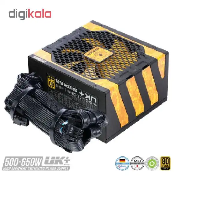 منبع تغذیه گرین مدل GP650A-UK PLUS