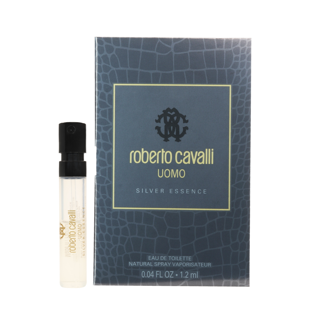 عطر جیبی مردانه روبرتو کاوالی مدل Uomo Silver Essence حجم 1.2 میلی لیتر