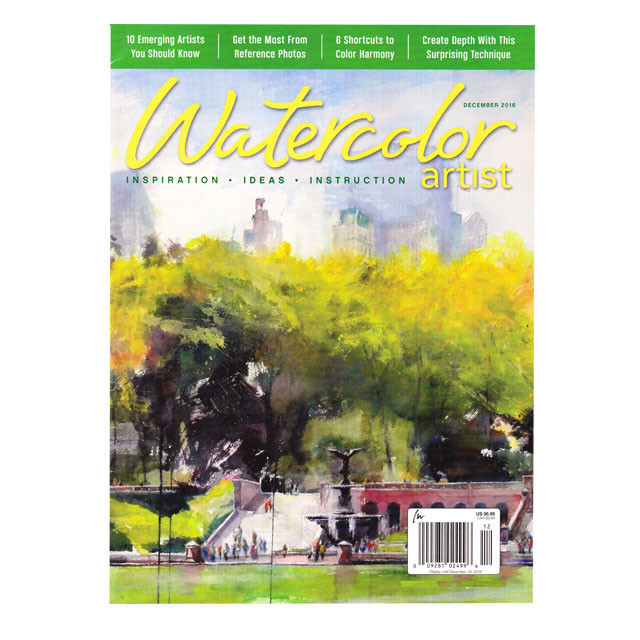 مجله Watercolor Artist دسامبر 2016