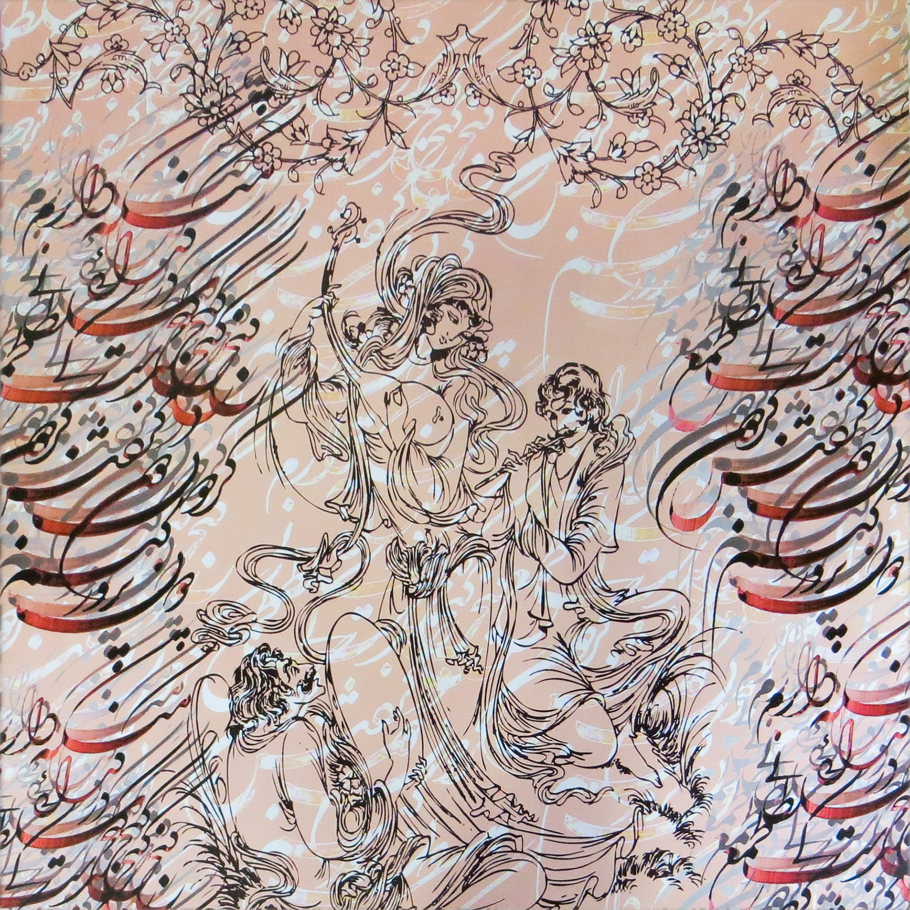 کاغذ کادو مدل لیلی و مجنون بسته 5 عددی