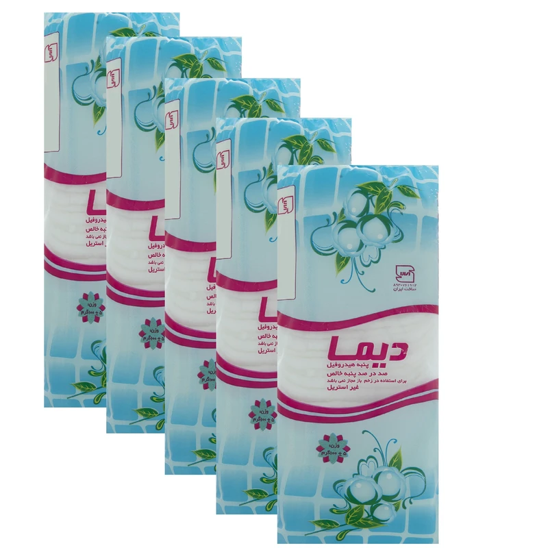 پنبه دیما کد 169 وزن 100 گرم مجموعه 5 عددی