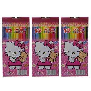مداد رنگی 12 رنگ طرح کیتی کد 404 بسته 3 عددی