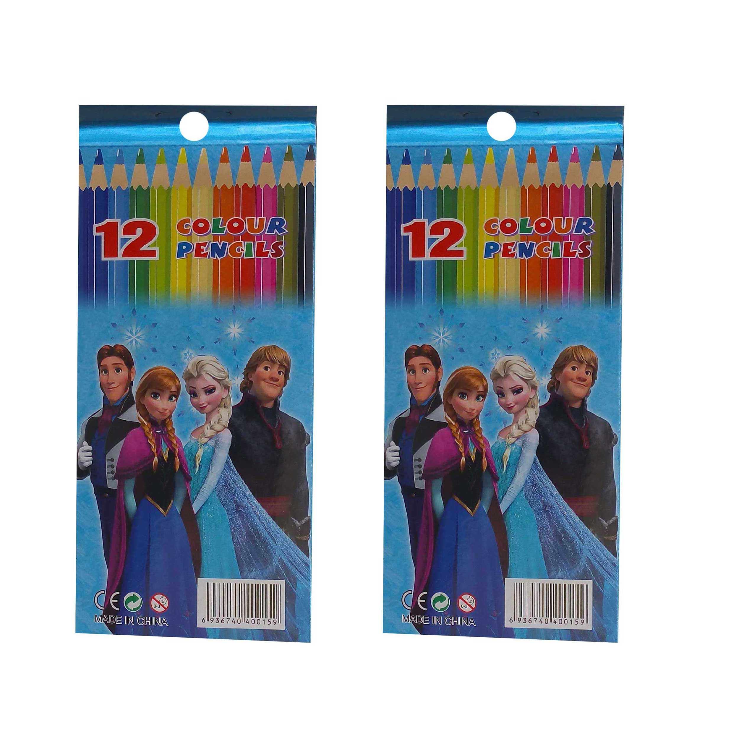 مداد رنگی 12 رنگ طرح frozen کد 701 بسته 2 عددی