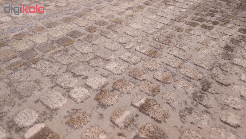 فرش ماشینی زمرد مشهد طرح پتینه کد TA121 زمینه طوسی