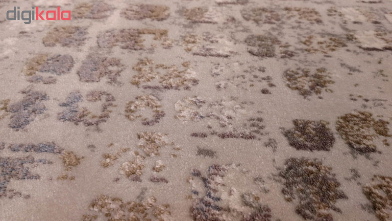 فرش ماشینی زمرد مشهد طرح پتینه کد TA121 زمینه طوسی
