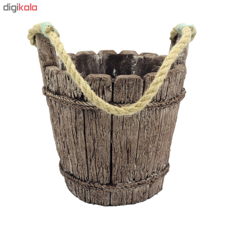 گلدان طرح سطل چوبی کد ST2