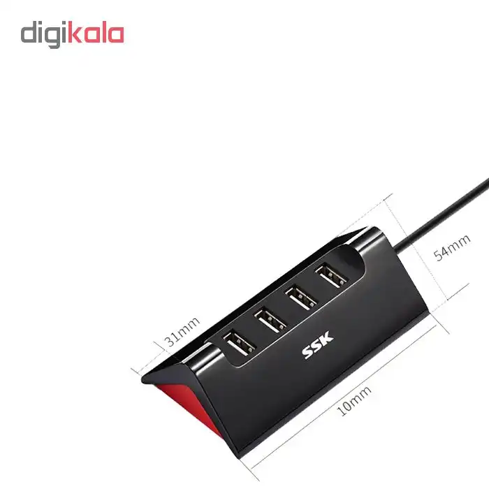 هاب 4 پورت USB 2.0 اس اس کا مدل SHU830