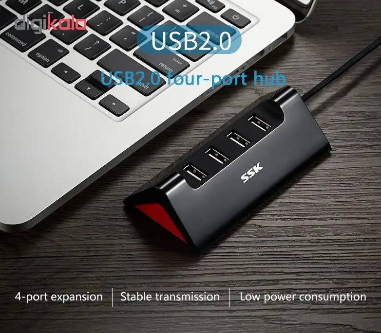 هاب 4 پورت USB 2.0 اس اس کا مدل SHU830